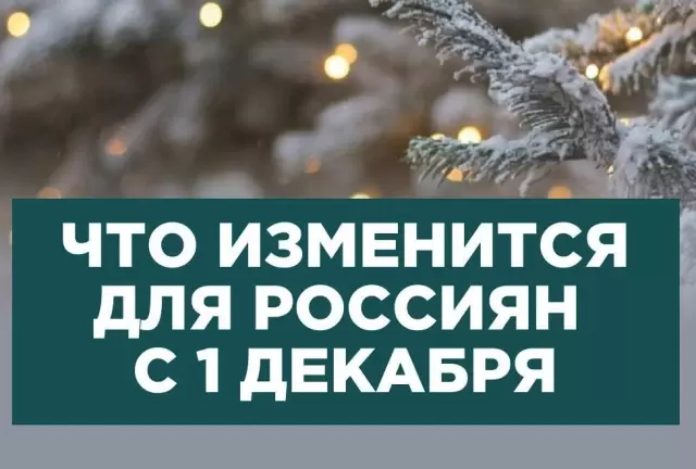 Законы, вступающие в силу в декабре